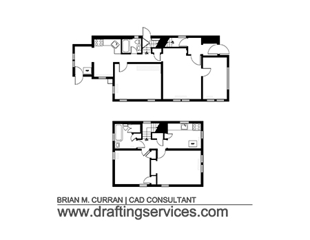 The first and second floor as-is floor plans.