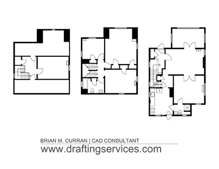 A project sample of CAD floor plans.