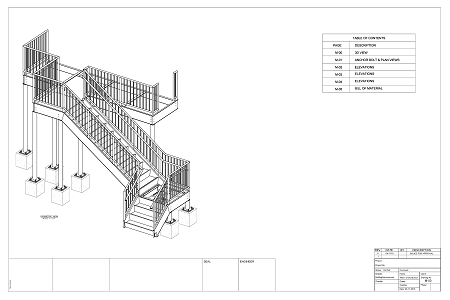 steel stair shop drawings